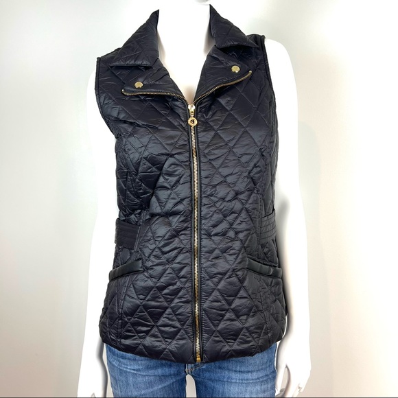 New Marc New York Andrew Mark Chic Jacket Vest Size Small Zip Up Black - Picture 7 of 16